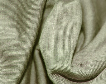 silk jersey, color dark mud (olive),  luxury silk fabric, 70 silk, 30 Viskose, fabric