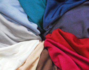 real silk jersey for luxurious sewing projects, many colors