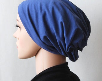 Luxury silk jersey beanie / slouchy for chemotherapy or sensitive scalp, 6 colors
