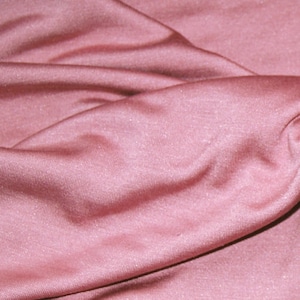silk jersey, dusty rose, altrosa, luxury silk fabric, 70 silk, 30 Viskose, fabric image 1