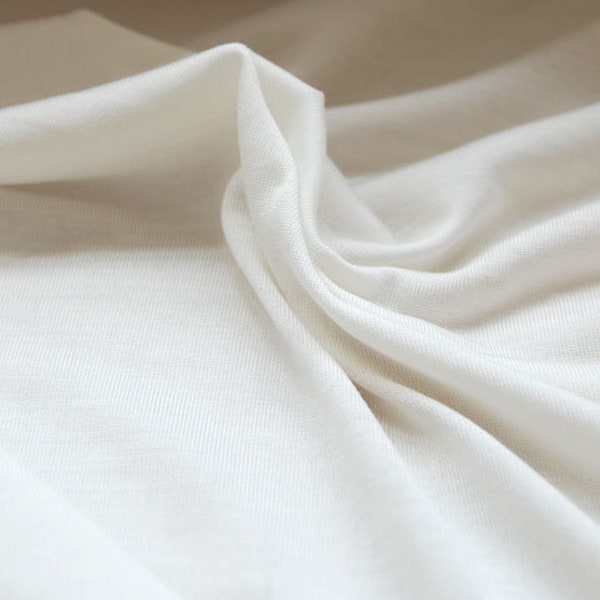 silk jersey, color off white, creme, luxury silk fabric, 70 silk, 30 Viskose, fabric