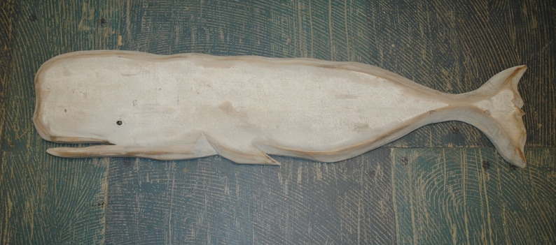 Wooden Whale Large Wall Art Hanging. Hand Carved whale