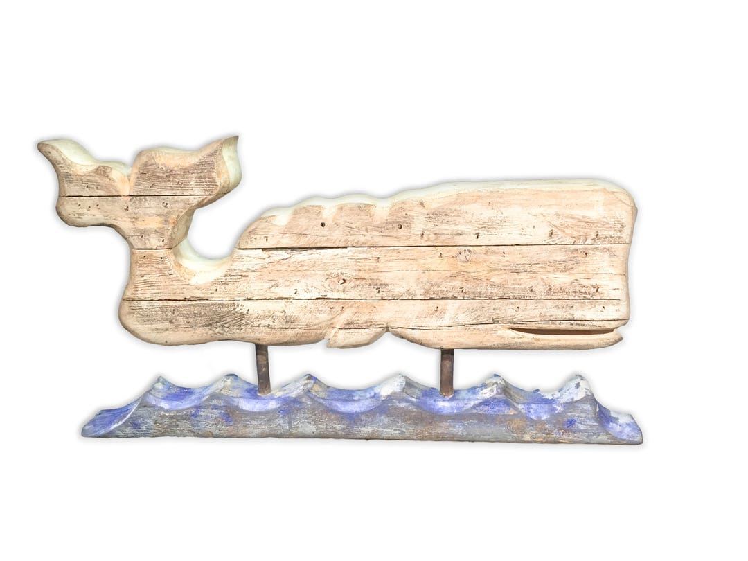 Tabletop Whale Carving Wooden Whale Standing Display With Etsy