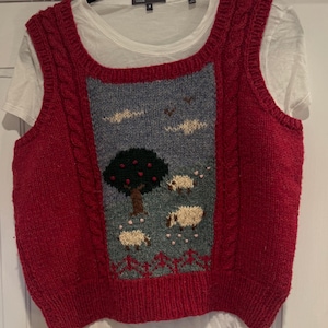 Landscape Knit Vest - Etsy