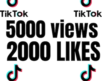 5000 TikTok Views + 2000 TikTok Likes Service, TikTok Promotion, TikTok Marketing, Social Media Growth, Engagement Boost