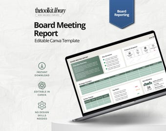 Board Meeting Report Template