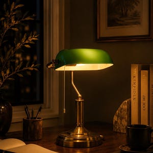 Antique green desk lamp - Etsy 日本