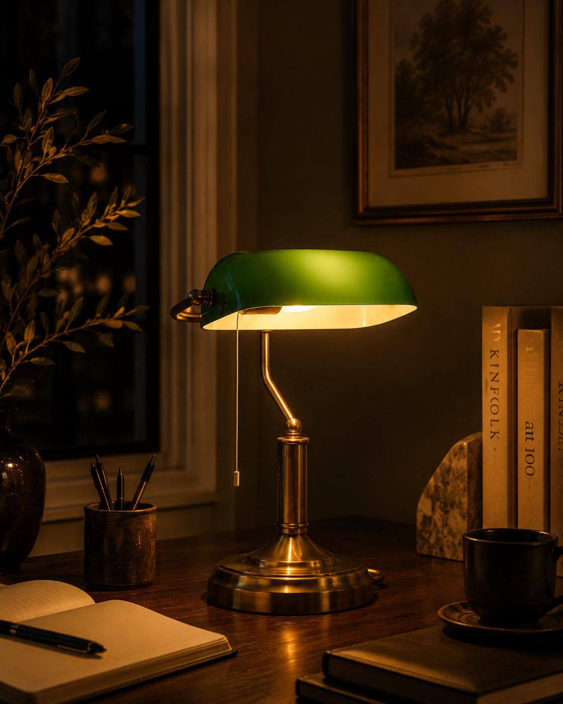 Antique green desk lamp - Etsy 日本