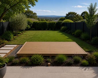 Ground Level Deck Plans PDF | DIY Timber Deck Build Guide | Digital Woodworking Pattern | Garden Deck Blueprint & Cut List Download