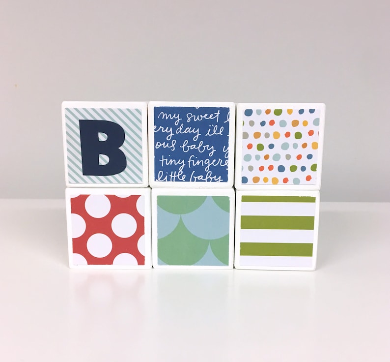 personalized baby blocks set