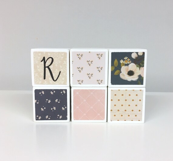 personalized baby blocks set