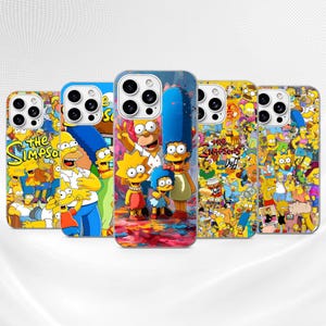 The Simpsons Phone Case Funny Cartoon Cover for iPhone 17Pro, 16, 15, 14, 13, 12, Samsung S26, S25, S24, S23Fe, A16, A56, Pixel 10, 9Pro