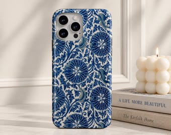 iPhone Case | Blue Porcelain Floral | Vintage Botanical Pattern