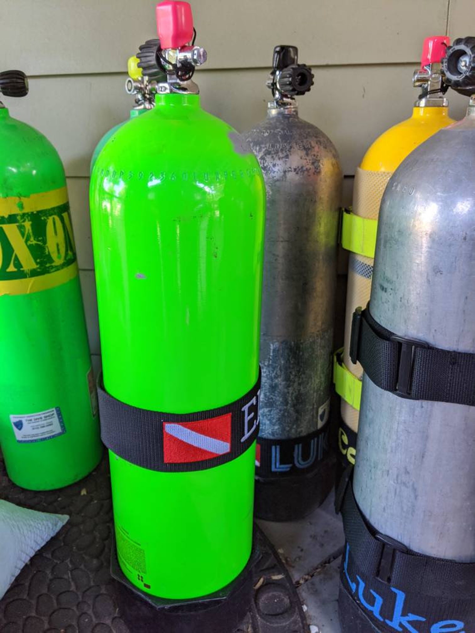 Dive flag name tag scuba tank band custom with name 3 in wide Etsy