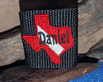 Texas Dive flag name tag BCD custom with name
