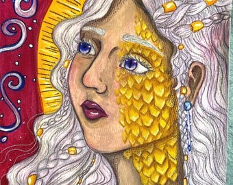 Visenya Targeryan Inspired Original Painting Print