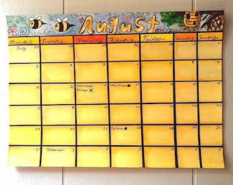 August 2026 Calendar -hand painted sold in prints