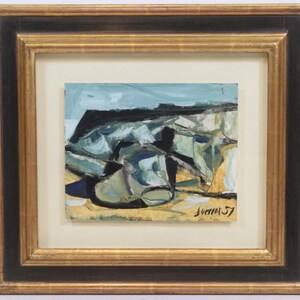 Jagged Cliffs: An Abstract Coastal Landscape, Roy Turner Durrant (1925 - 1998)