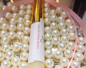 Vanilla Glaze Lip Gloss, Handmade Vanilla Gloss, Sweet Dessert Lip Shine, Moisturizing Glossy Lip Gloss, Cute Gift for Her