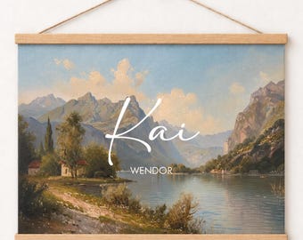 Personalized Name Banner, Vintage Canvas Wall Hanging