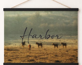 Custom Name Banner, Western Canvas Wall Hanging
