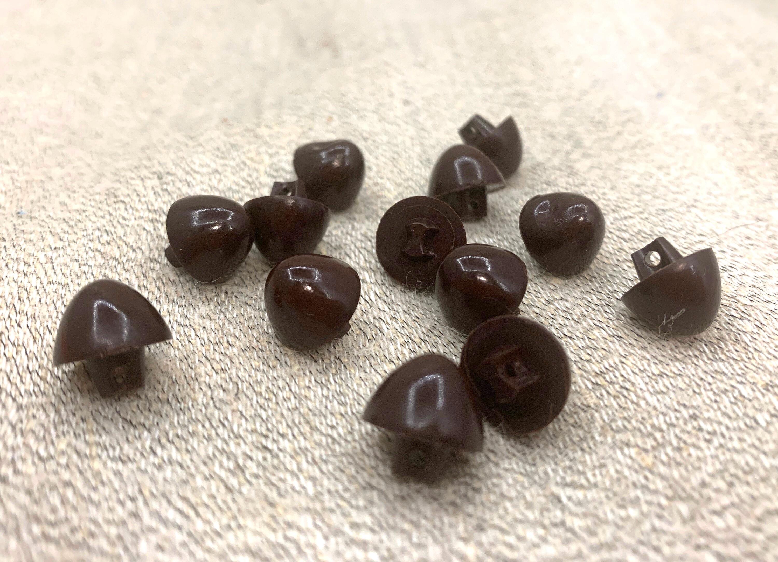 Thirteen Small Dark Brown Vintage Plastic Cone Top Buttons B1084 - Etsy