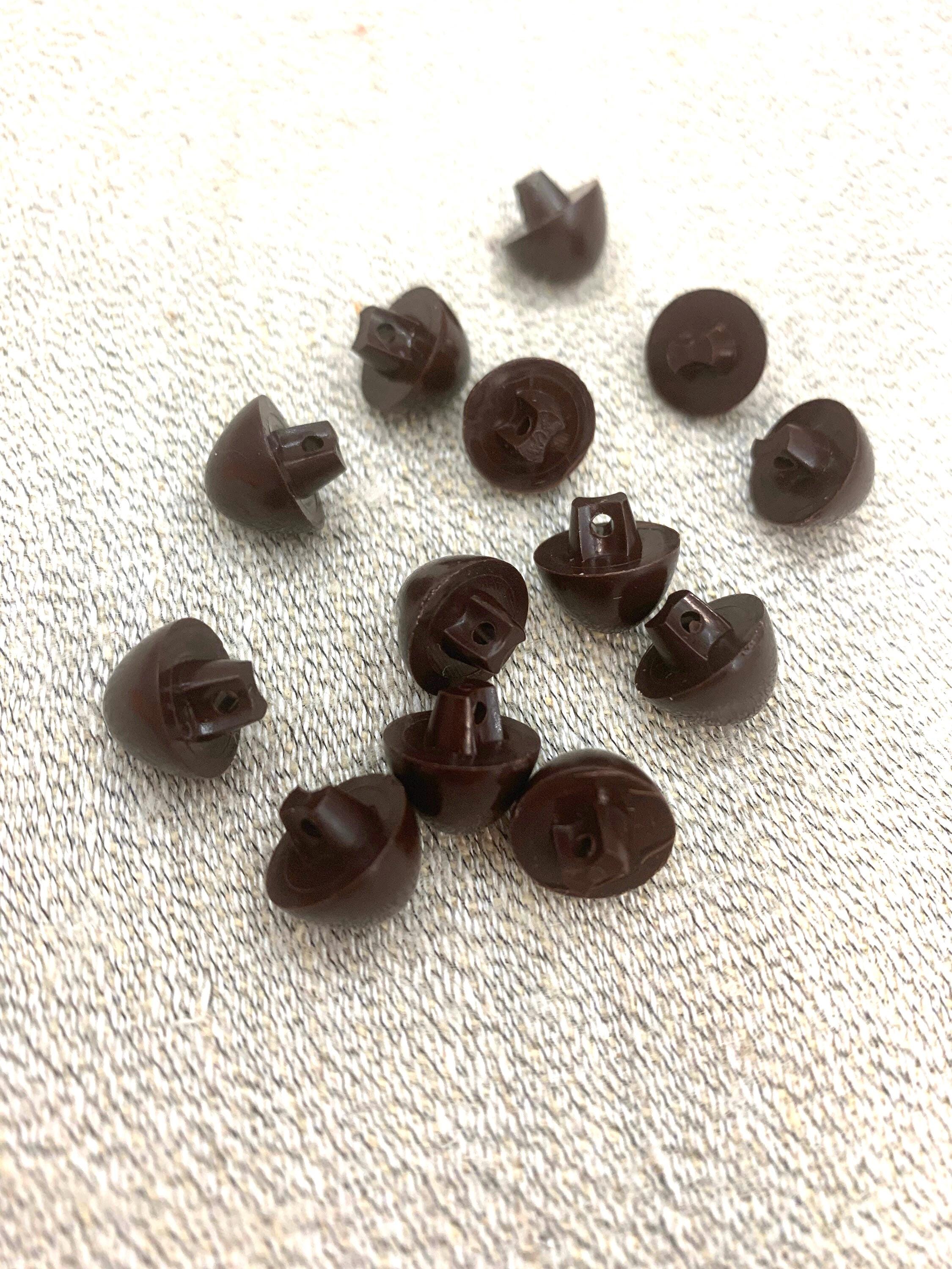 Thirteen Small Dark Brown Vintage Plastic Cone Top Buttons B1084 - Etsy