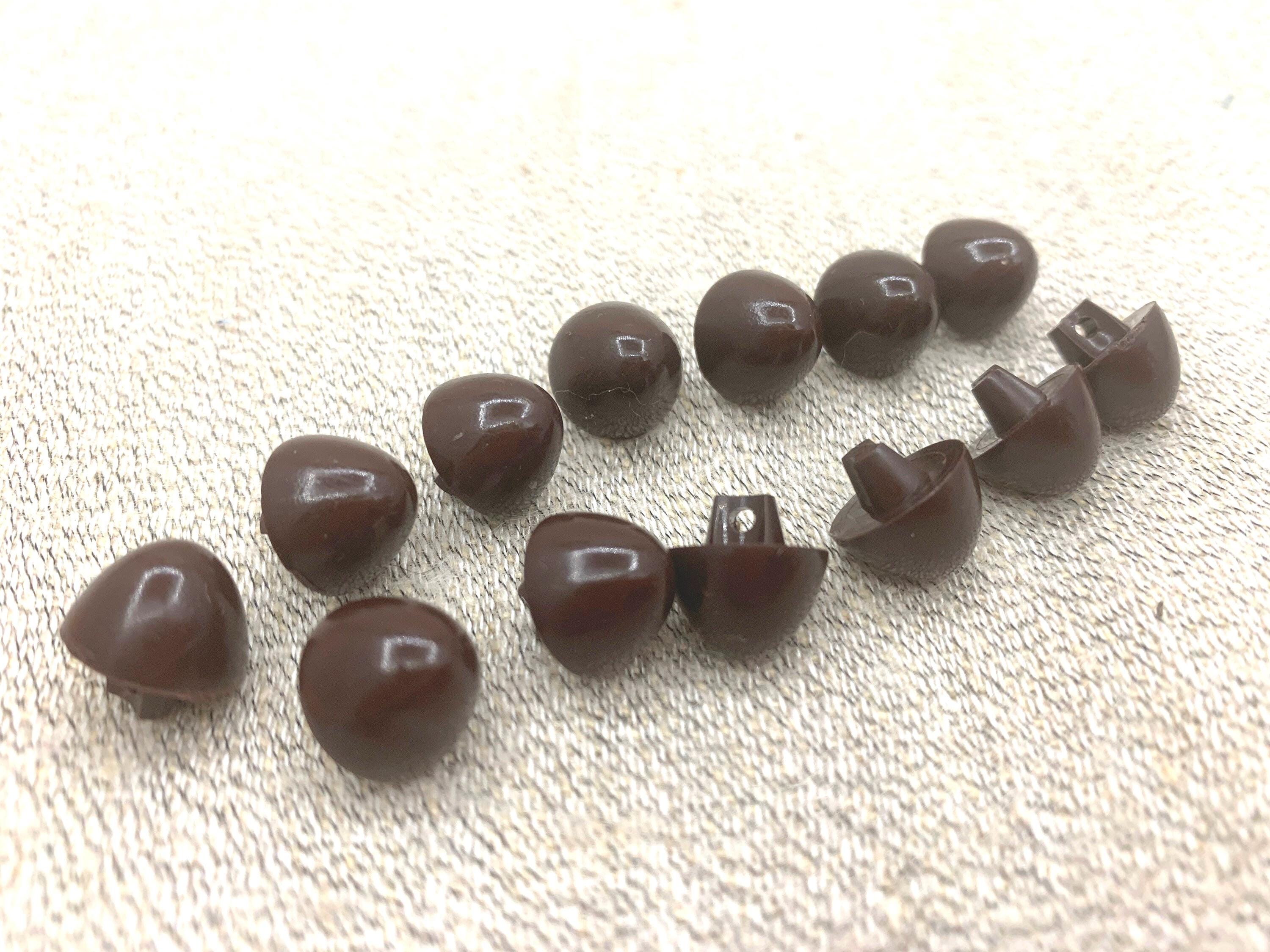Thirteen Small Dark Brown Vintage Plastic Cone Top Buttons B1084 - Etsy
