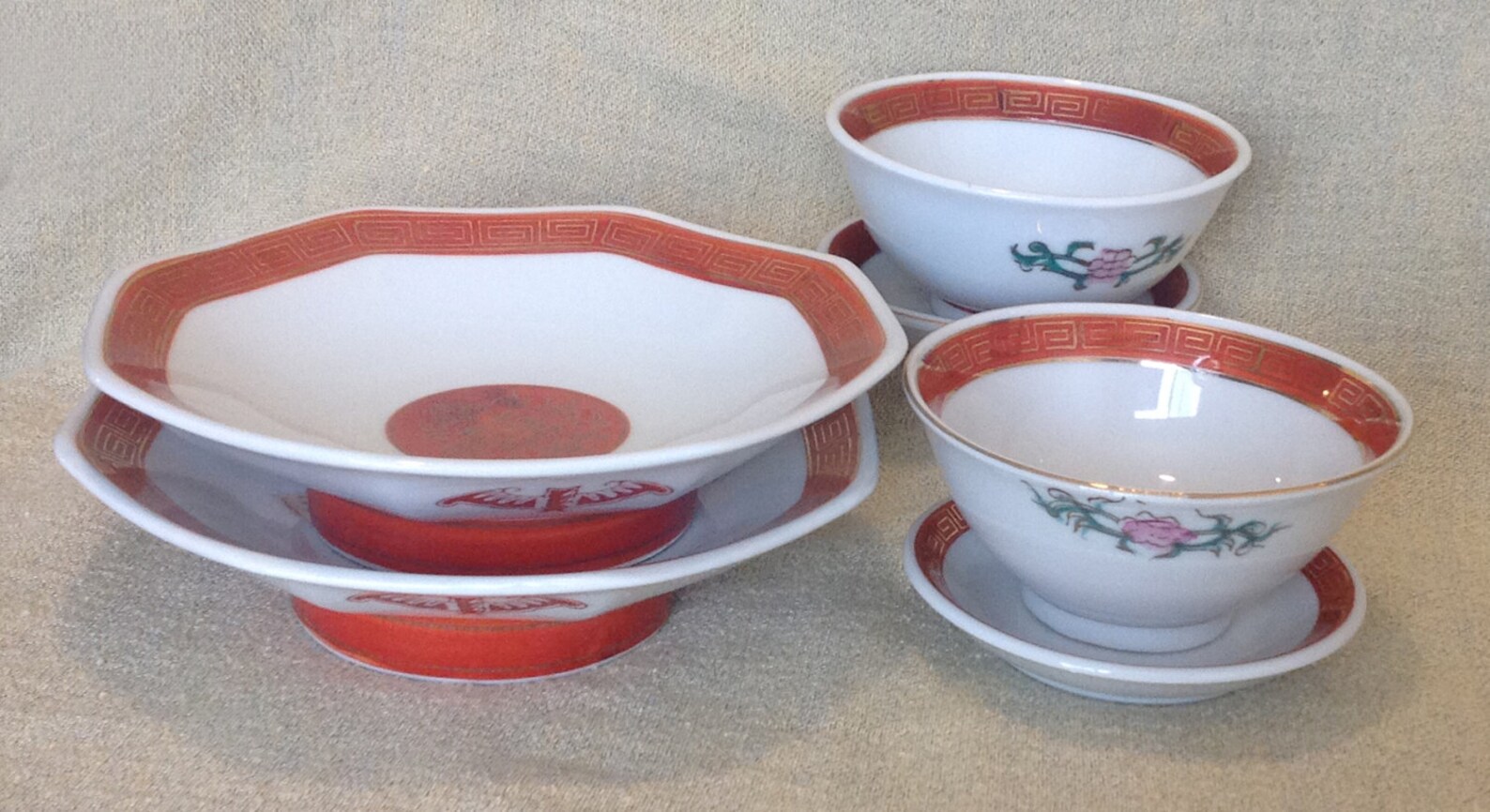 Vintage Japanese Dinnerware Set for Two Etsy