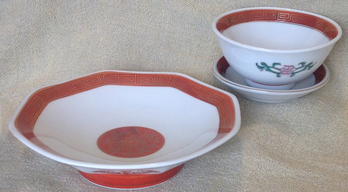 Vintage Japanese Dinnerware Set for Two Etsy