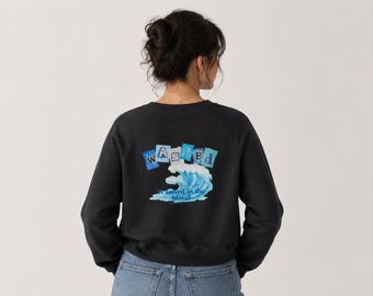 Von Blut Design ausgewaschener Women's Cropped Fleece Pullover