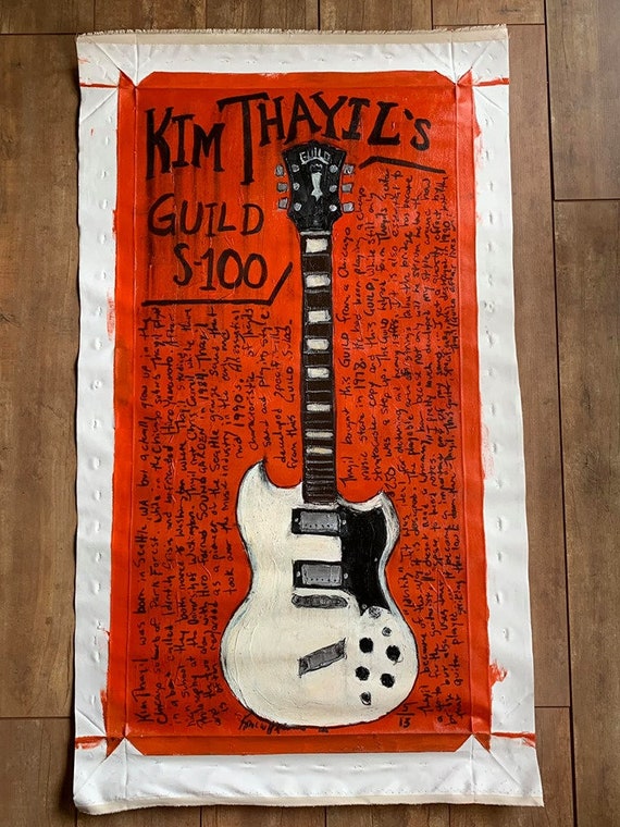 Kim Thayil Original Painting Guild S 100 Guitar Art Etsy