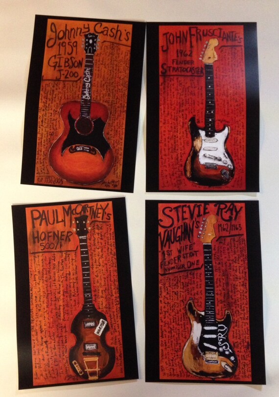 Home & Living Wall Hangings Foo Fighters Guitar Art. Chris Shiflett Fender Telecaster Deluxe