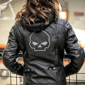 Harley-Davidson スカルロゴジャケット Harley Davidson Skull Jacket - Etsy