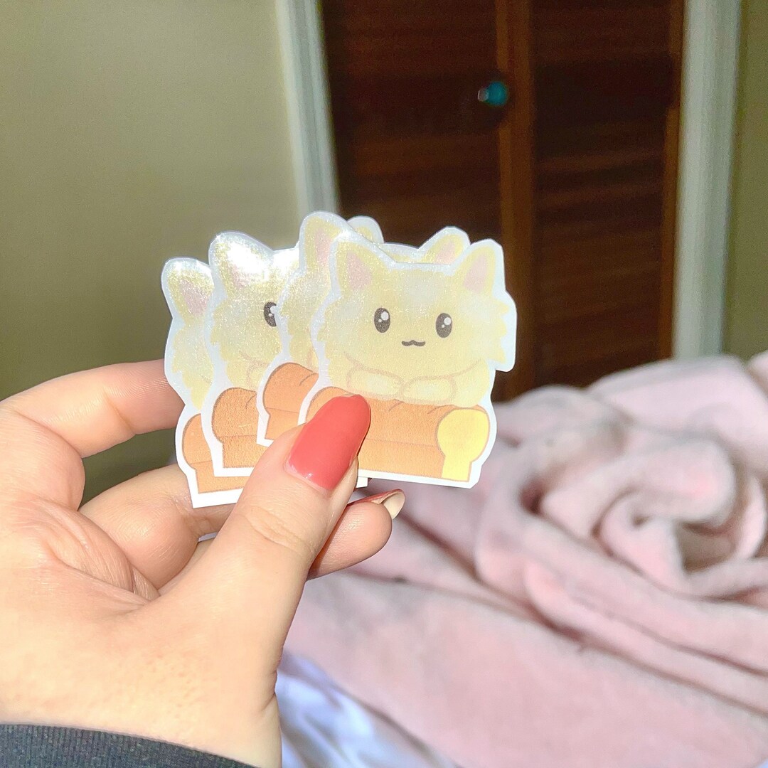 Kawaii Bread Cat Sticker - Etsy