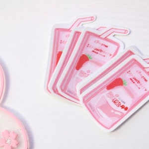 Strawberry milk sticker