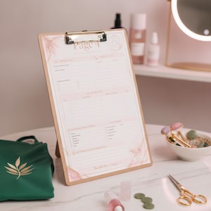 Esthetician Daily Client Treatment Planner Printable, Salon Scheduler Template, Beauty Professional Organizer, Esthetician Planner