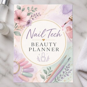 Nail Tech Beauty Planner Printable, Client Service Log, Appointment Tracker, Salon Organizer, Nail Printable, Nail Salon Planner
