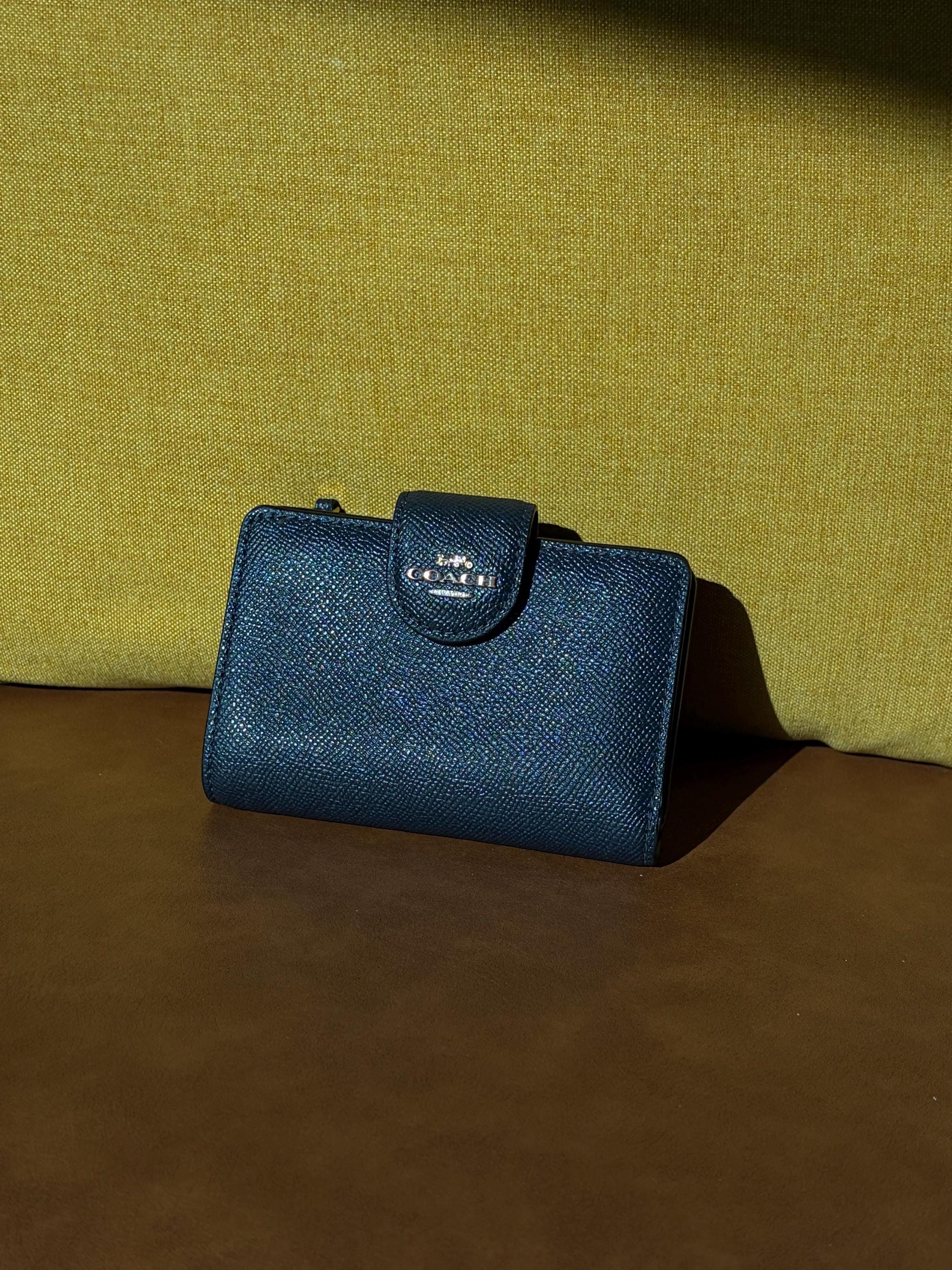 Coach Vintage Blue Leather Wallet - Etsy