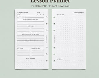 Lesplanner-inlegvel | Persoonlijk formaat (digitale download)
