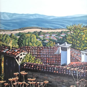 Bulgarian Landscape, Original Oil Painting, Hyperrealism, Realism