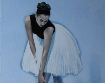 Ballerina I, Ballet Dancer, Original Oil Painting, 16"x12" / 40x30cm