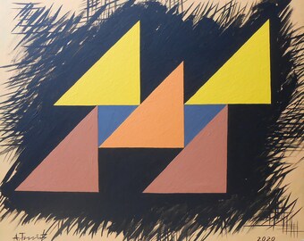 Abstract VII, Originele Acryl schilderij, Abstracte & Geometrische Kunst