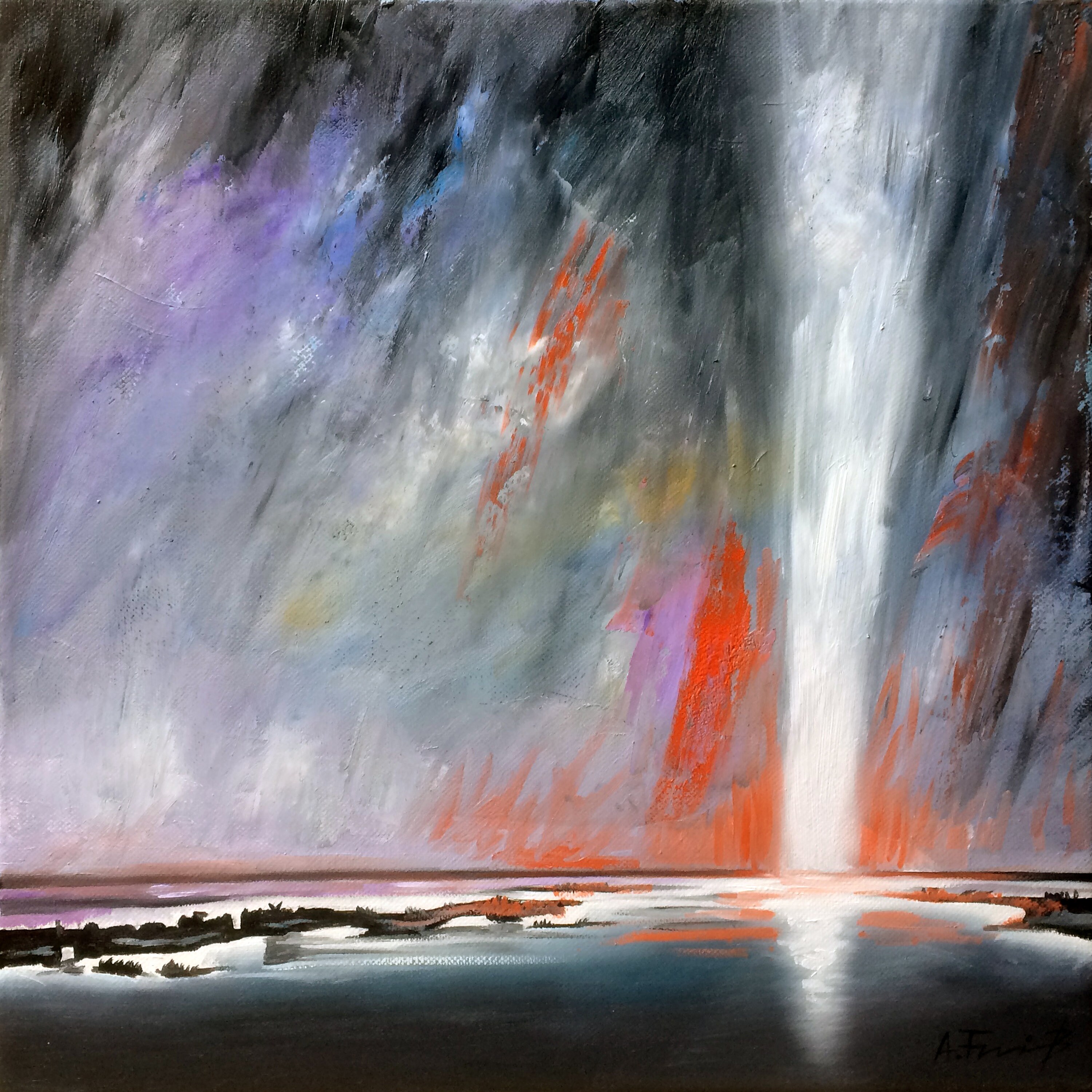 Abstract 18, Origineel olieverfschilderij, Expressionistisch