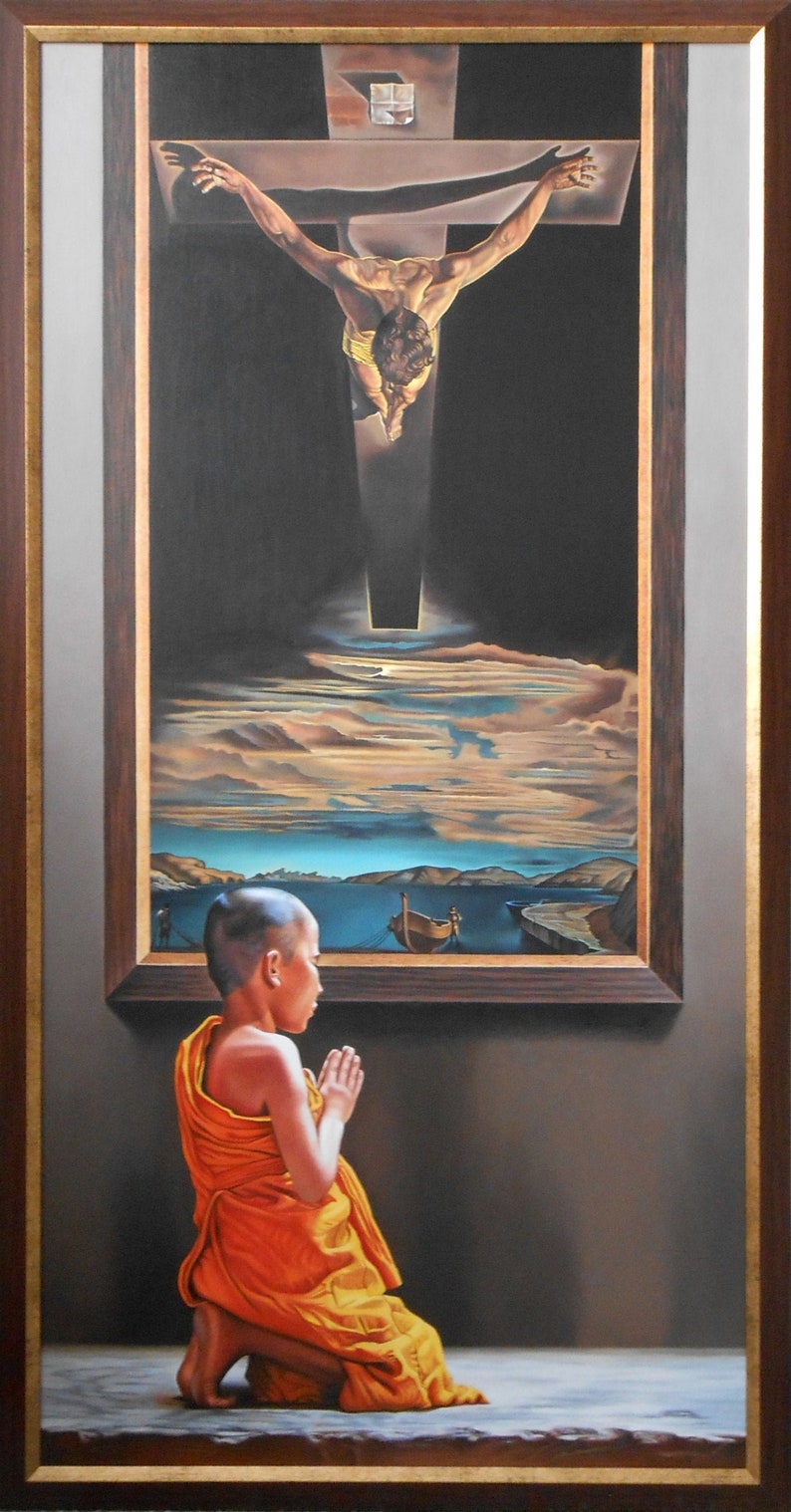 Original Oil Painting: Prayer, Hyperrealism image 1