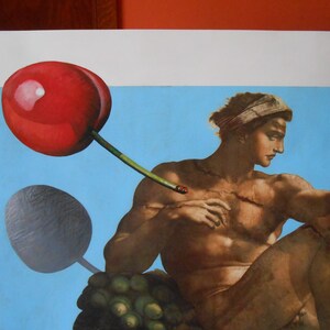 Improvisation on Michelangelo, original painting, ready to hang, 70cmX100cm image 3