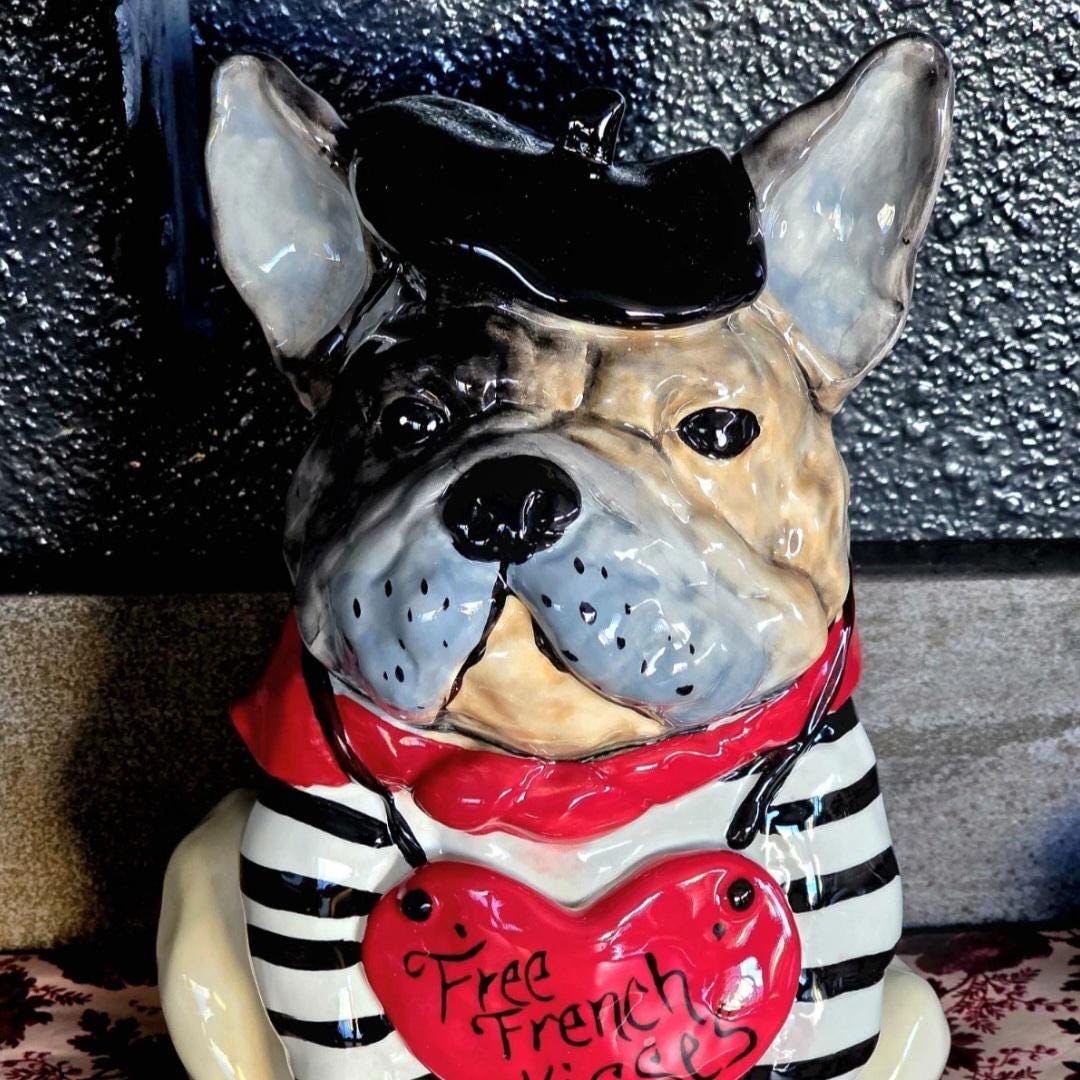 Bulldog Cookie Jar - Etsy