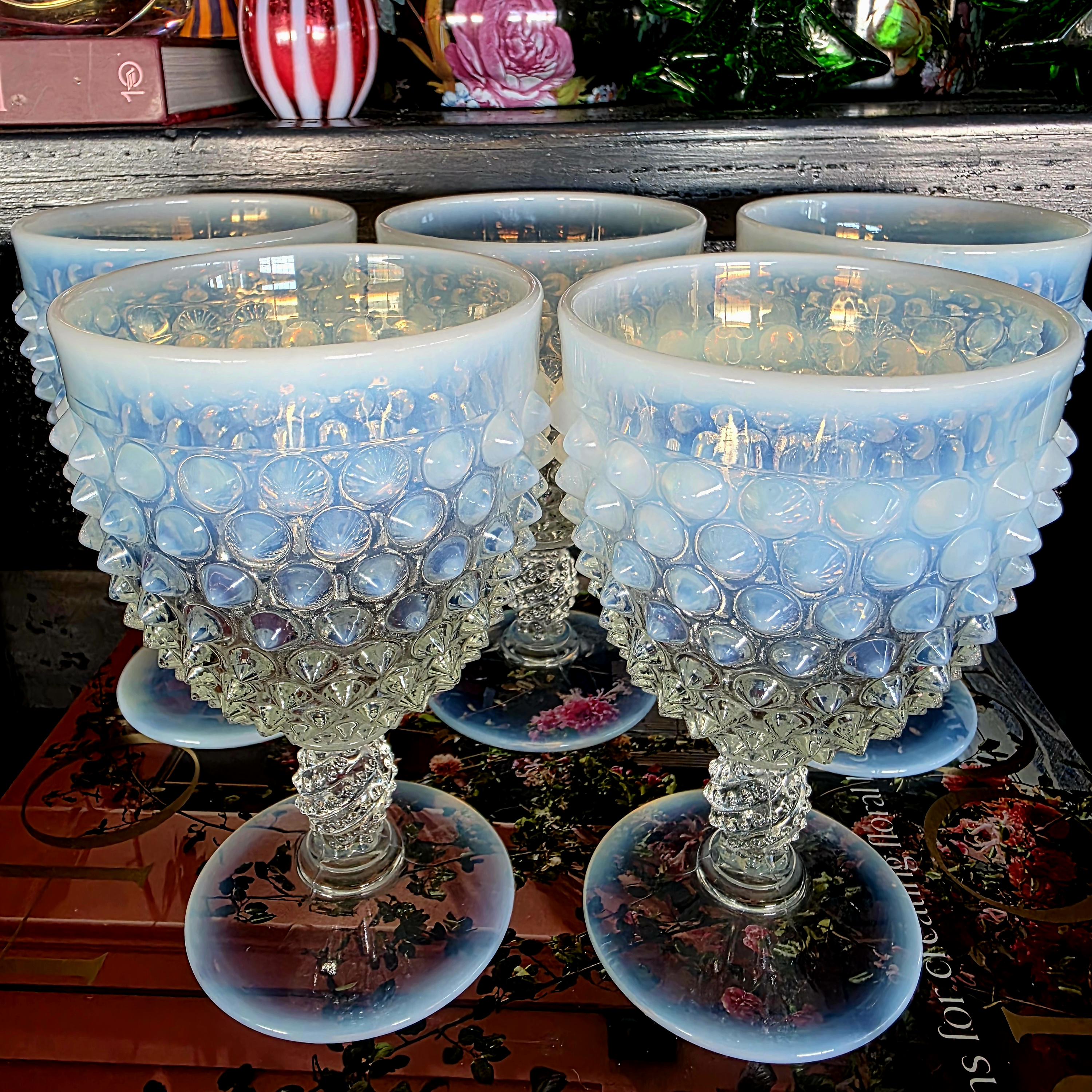 Fenton Opalescent Hobnail Glass - Etsy