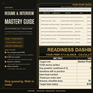 Interview Prep Guide, Job Interview Questions with Answers, Resume Writing Guide and ATS Tips, STAR Method, Salary Negotiation Career Kit