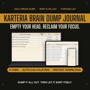 Brain Dump Journal, ADHD Brain Dump Template, Mind Declutter Planner, Google Sheets & Excel, Thought Dump Organizer, Digital Download